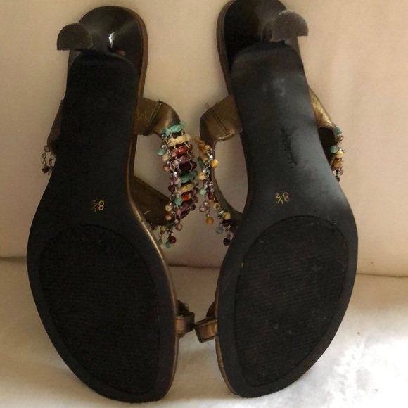 Sandals with 1” heel beaded - Picture 6 of 7